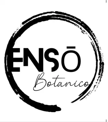a black and white drawing of the eso bounce logo at Enso Botanico Boutique Wellness Villa, with an outside wood-fire Hot Tub in Kosmos in Hartbeespoort