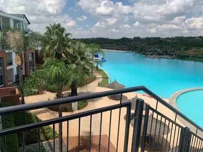 a view of a river from a balcony at The Blyde Siesta in Pretoria