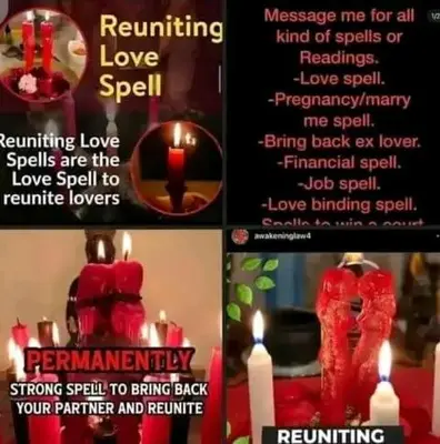 a collage of four pictures with candles and a sign at Polokwane Traditional Healer Mankweng Love Spell Pretoria sangoma Polokwane mankweng mokopane johannnesburg limpopo Lebowakgomo Tzaneen Makhado Thoyandou in Polokwane