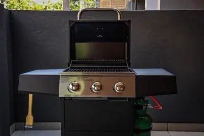 a grill with a laptop on top of it at The Grey Oasis in Tzaneen