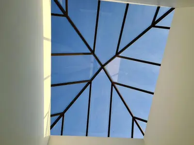 a view of a glass ceiling in a building at The Villa Luxe Hartbeespoort Golf and Wildlife Estate in Hartbeespoort