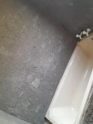 a concrete floor with a white object on it at One night in Burgersfort