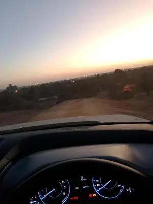 a view of a road from a car dashboard at Safari Soul Villa in Hazyview