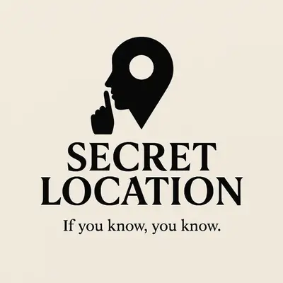 a poster for a secret location with a person silhouette at The Secret Location in Pretoria