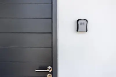 a black door with a lock on it at Lowveld Getaway in Nelspruit
