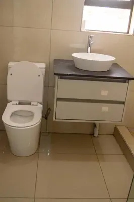 a bathroom with a toilet and a sink at watershed Self catering in Phalaborwa