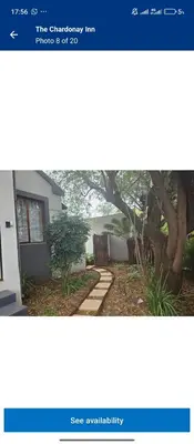 a screenshot of a website of a house at The Chardonnay Inn in Centurion