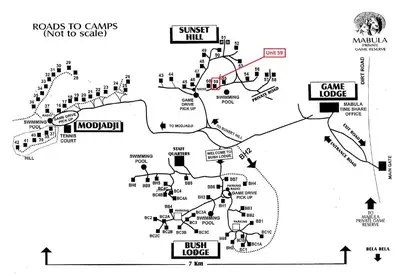 a black and white map of a city at Bushtime at Mabula in Bela-Bela