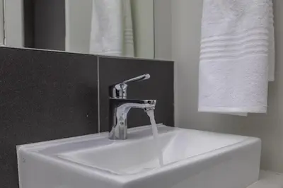 a sink with a faucet in a bathroom at 225 The Woods, Kyalami in Midrand