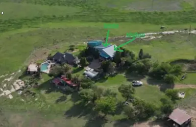 an aerial view of a house in a field at Doringdraad Lodge Rooms Mufasa and Simba in Brendan Village