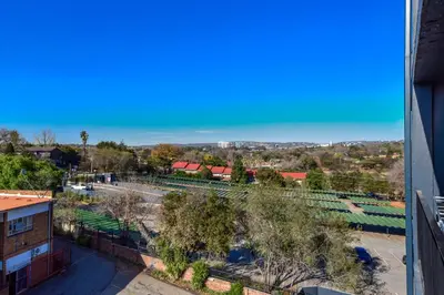 a view of a city from a building at Circa Lynwood Accommodation in Pretoria