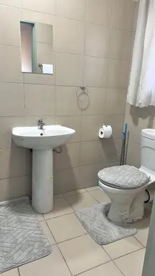 a bathroom with a sink and a toilet at Prospect Guest House in Pretoria