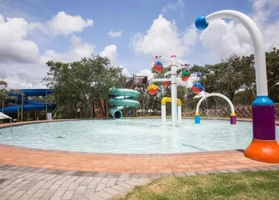 a large water park with a water slide at Euphoria Self Catering Home in Naboomspruit