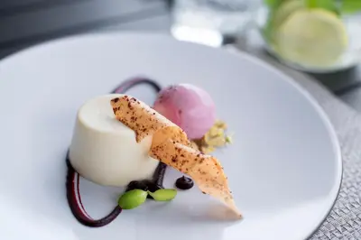 a white plate with some food on it at 57 Waterberg in Welgevonden Game Reserve