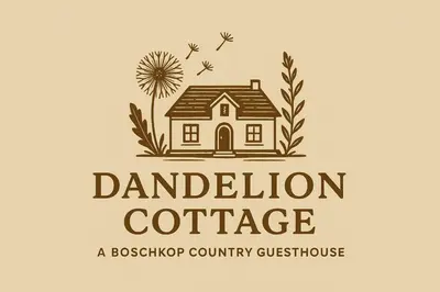a logo for a dandelion cottage with a house at Dandelion Cottage in Boschkop