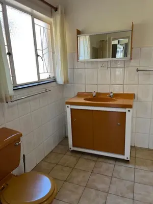a bathroom with a sink and a toilet and a mirror at ForgetMeNot Guesthouse Lydenburg in Lydenburg