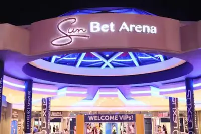 a sign that says im bet arena at a show at Luxury King Studio, Menlyn Maine, Time Square Views, Smart Access in Pretoria