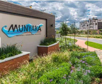 a sign on the side of a building at Crystal ace lagoon in Midrand