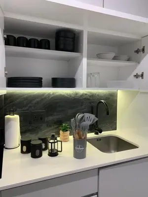 a kitchen with a sink and a counter top at Luxury Studio Apartment in Northdene