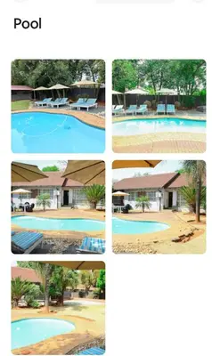 a collage of pictures of a swimming pool at Amani Princely treat Silverton in Pretoria