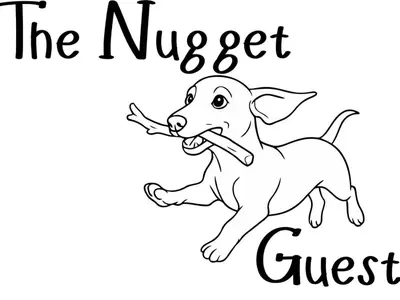 a cartoon dog running with a stick in its mouth at The Nugget Guest Lodge in Kempton Park