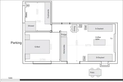 a floor plan of a building at 34th on Pierneef in Pretoria
