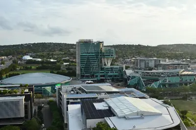 an aerial view of a city with buildings at 438 The Capital Trilogy in Pretoria