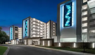 a rendering of a building with two tall buildings at Regency Menlyn Hotel 1Bed Apartment LongStay 32 percent off in Pretoria