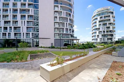 a view of two tall buildings in a city at Thango Executives Gallileo Ellipse in Midrand