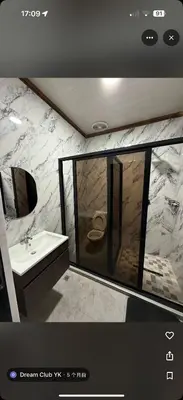 a bathroom with a sink and a mirror at dream club in Thohoyandou