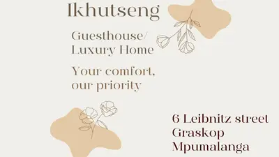 a set of different types of flowers on a white background illustration at Ikhutseng Guesthouse in Graskop