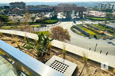 an aerial view of a city with a street at Fezkho Boutique Stays in Midrand