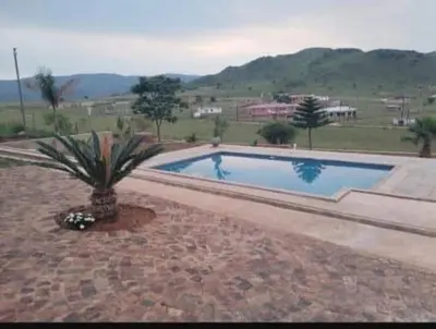 a swimming pool with a palm tree next to it at JandJ Guest House in Armburg