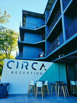a building with a sign that reads cera reception at Lynwood Circa 209 in Pretoria