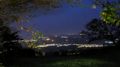 a view of a city lit up at night at Panorama View Pool House Steiltes in Nelspruit
