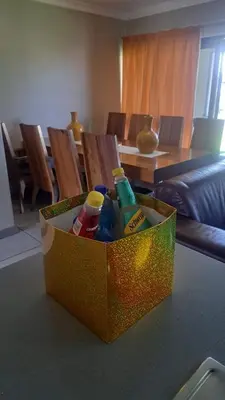 a box filled with drinks on a table at GP Mgudlwa in Pretoria