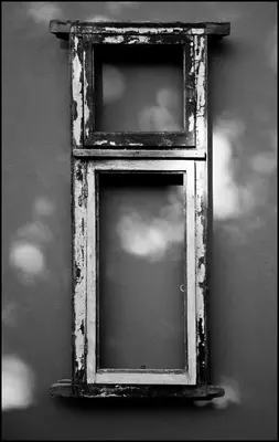 a black and white photo of a window on a wall at The Village in Hatfield in Pretoria