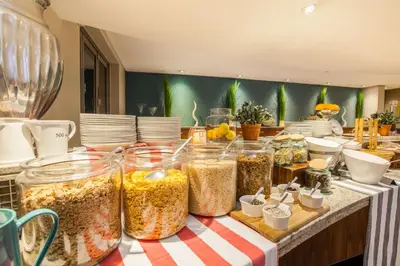 a kitchen with jars of food on a table at City Lodge Hotel Lynnwood in Pretoria