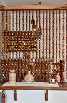 a shelf with a vase and other items on it at Boschoek Farm in Tzaneen