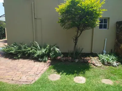 a garden with a tree and some plants at LightStone Guesthouse in Centurion