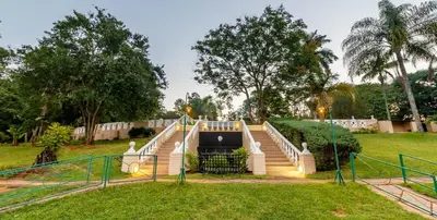 a set of stairs in a park at Serra Azul Lodge in Hazyview