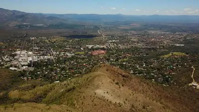 a view of a city from the top of a hill at African Rest Lodge in Barberton