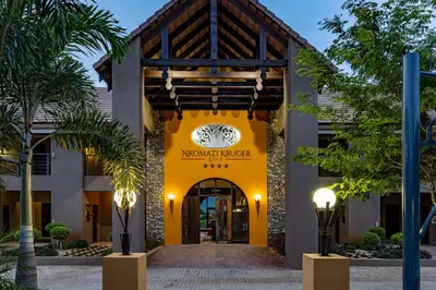a view of the front of the mountain winter hotel at Nkomazi Kruger Lodge & Spa in Malelane