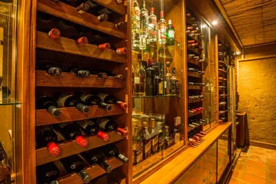 a room filled with lots of bottles of wine at Sondela Nature Reserve & Spa Country House in Bela-Bela