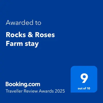 a screenshot of the rock rovers farm stay text at Rocks & Roses Farm stay in Lochiel