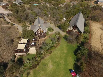 an aerial view of a large house with a yard at The Blades in Pretoria