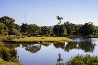 a golf course in the middle of a lake at Kruger Park Lodge Unit No. 277 in Hazyview