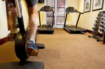 a person walking on a treadmill in a gym at Southern Sun Mbombela in Nelspruit