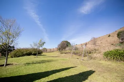 a field with a goal in the middle of a field at Spitskop Plaashuis in Lydenburg