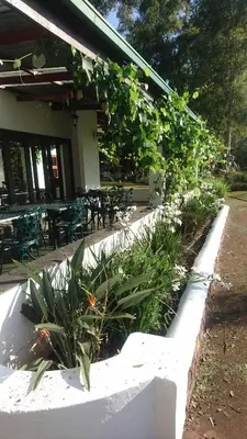 a retaining wall with plants in front of a building at The Highveld Cape Inn in Pretoria